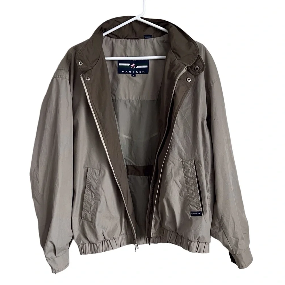Members Only Vintage Mariner Tan Bomber Jacket Windbreaker Men’s Large - Picture 2 of 9